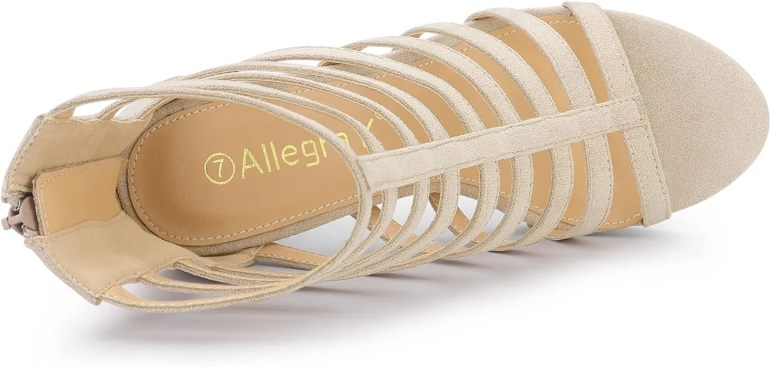 Allegra K Women's Stiletto Platform Heels Strappy Gladiator Heel Sandals