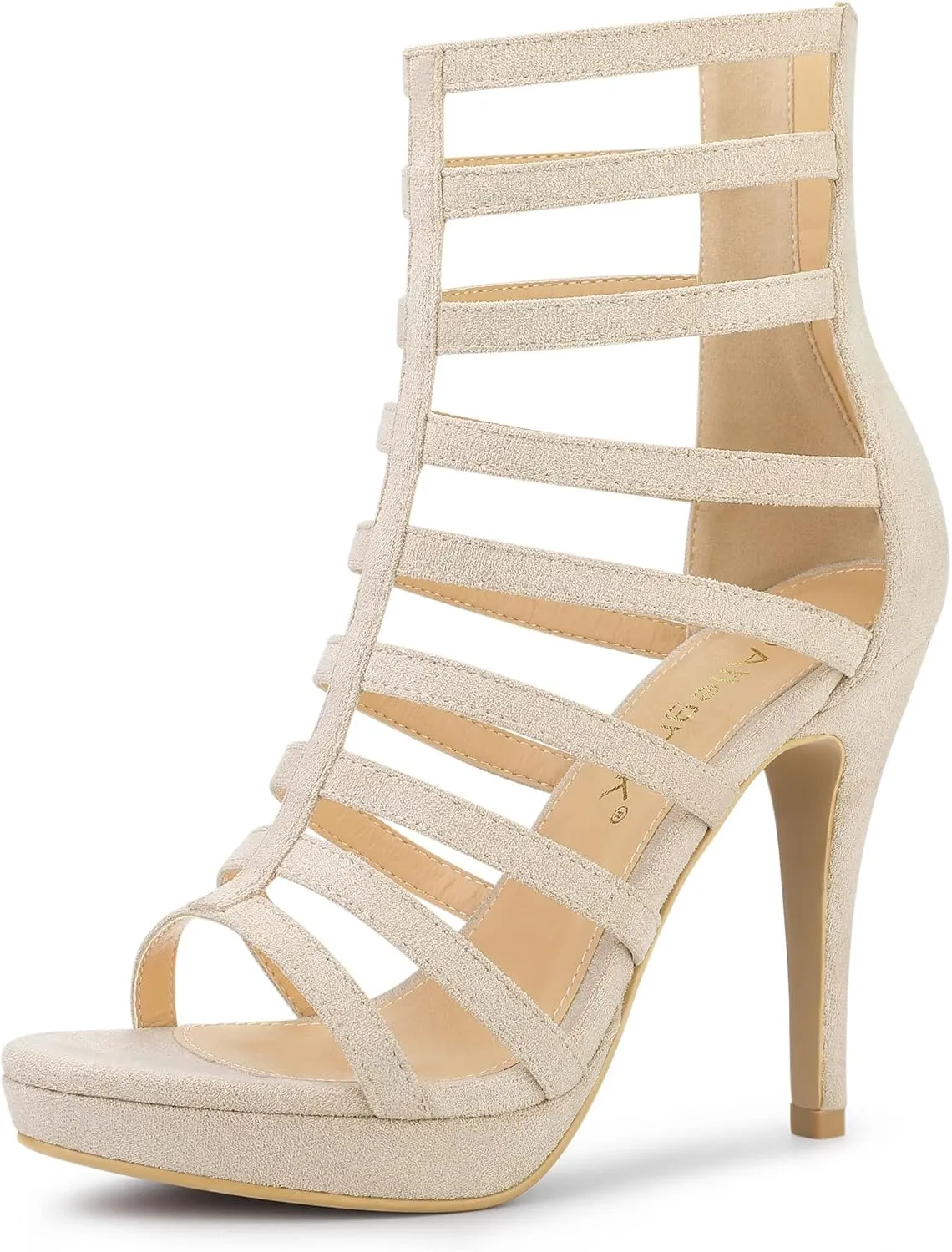 Allegra K Women's Stiletto Platform Heels Strappy Gladiator Heel Sandals