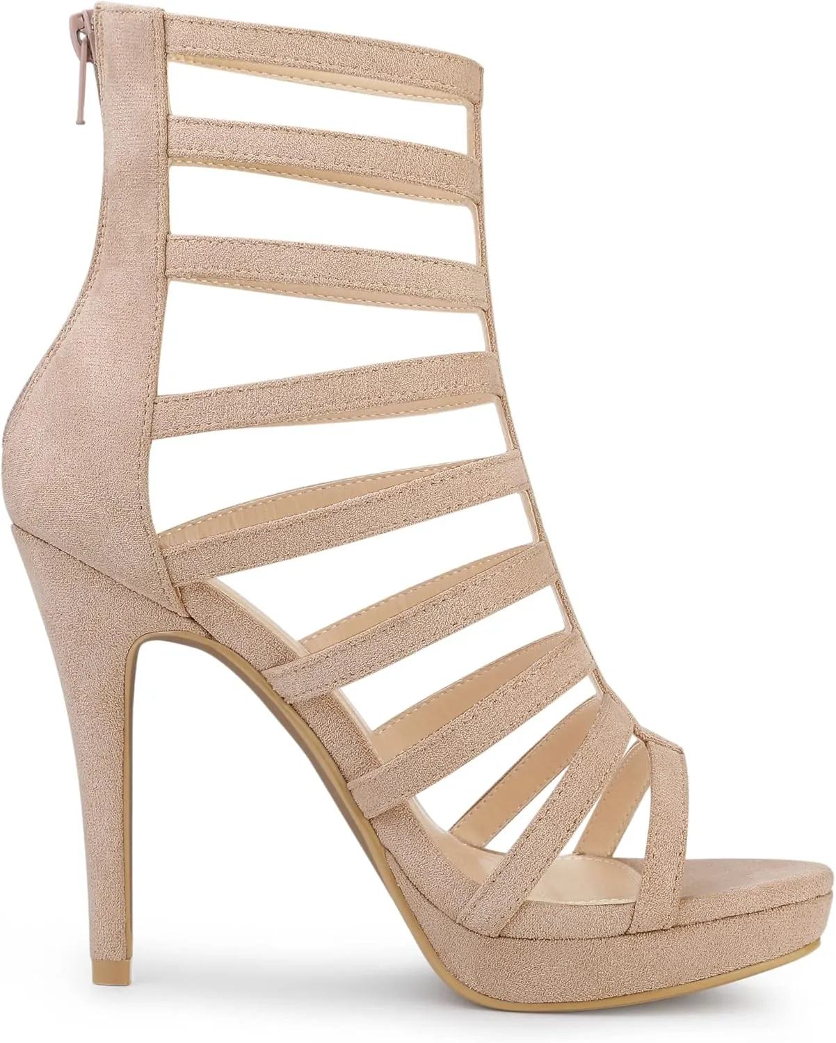 Allegra K Women's Stiletto Platform Heels Strappy Gladiator Heel Sandals