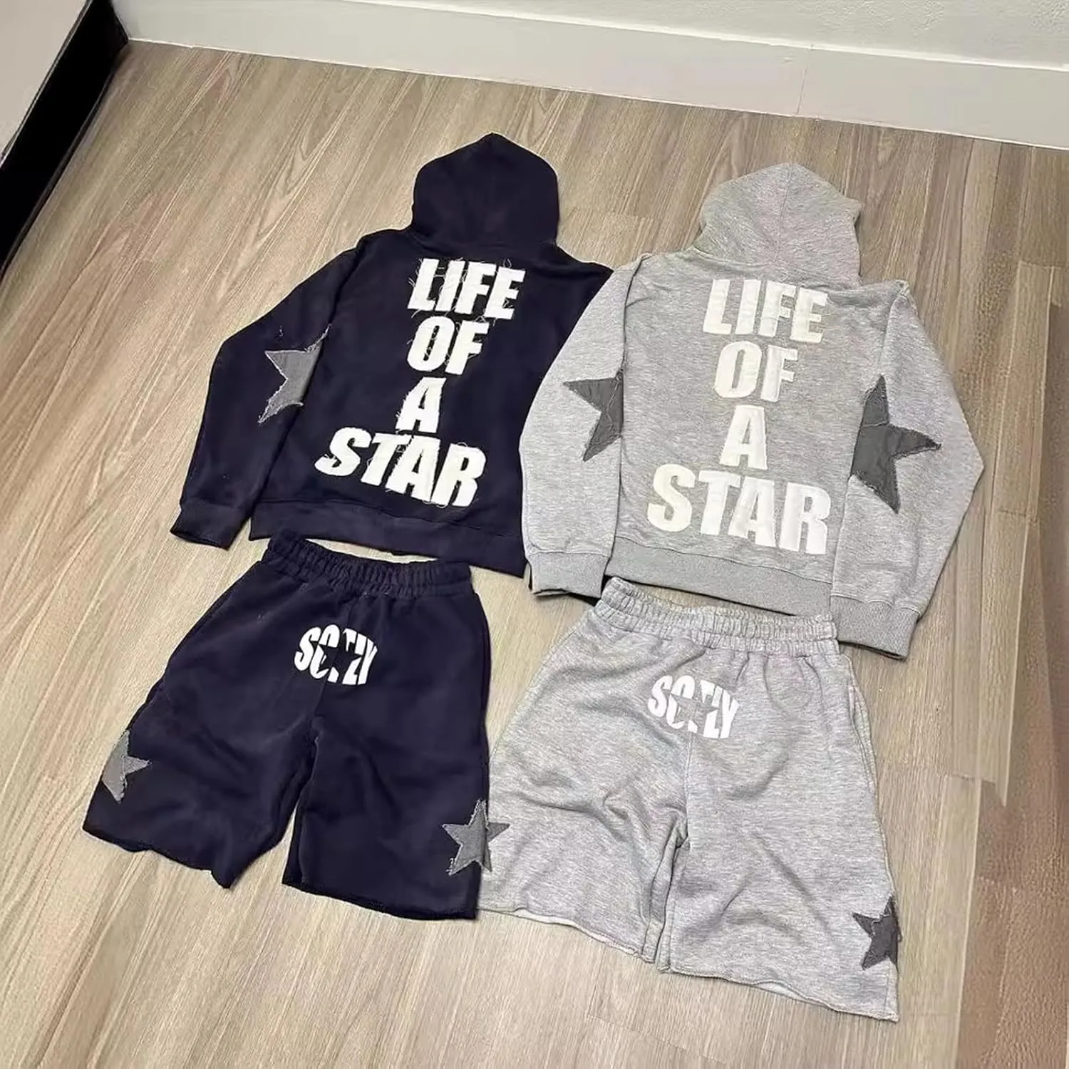 Amiblvowa Y2K Zip Up Hoodie Men Women Star Letter Graphic Hoodies Vintage Aesthetic Hooded Sweatshirt Harajuku Jacket