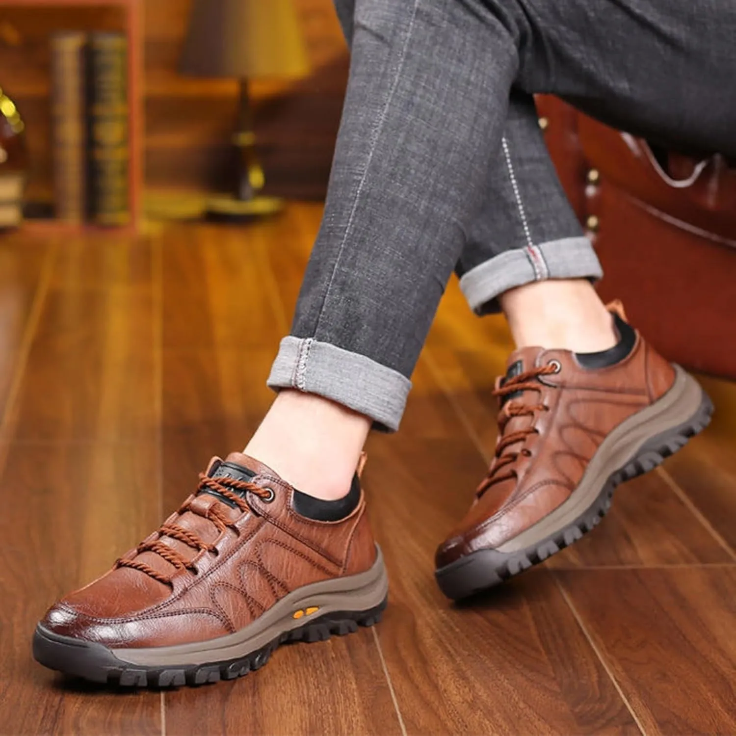 Autumn and Winter Casual Shoes Men's Hiking Sneakers Shoes Thickened and Warm Men's Shoes Men Shoes Dress Fashion