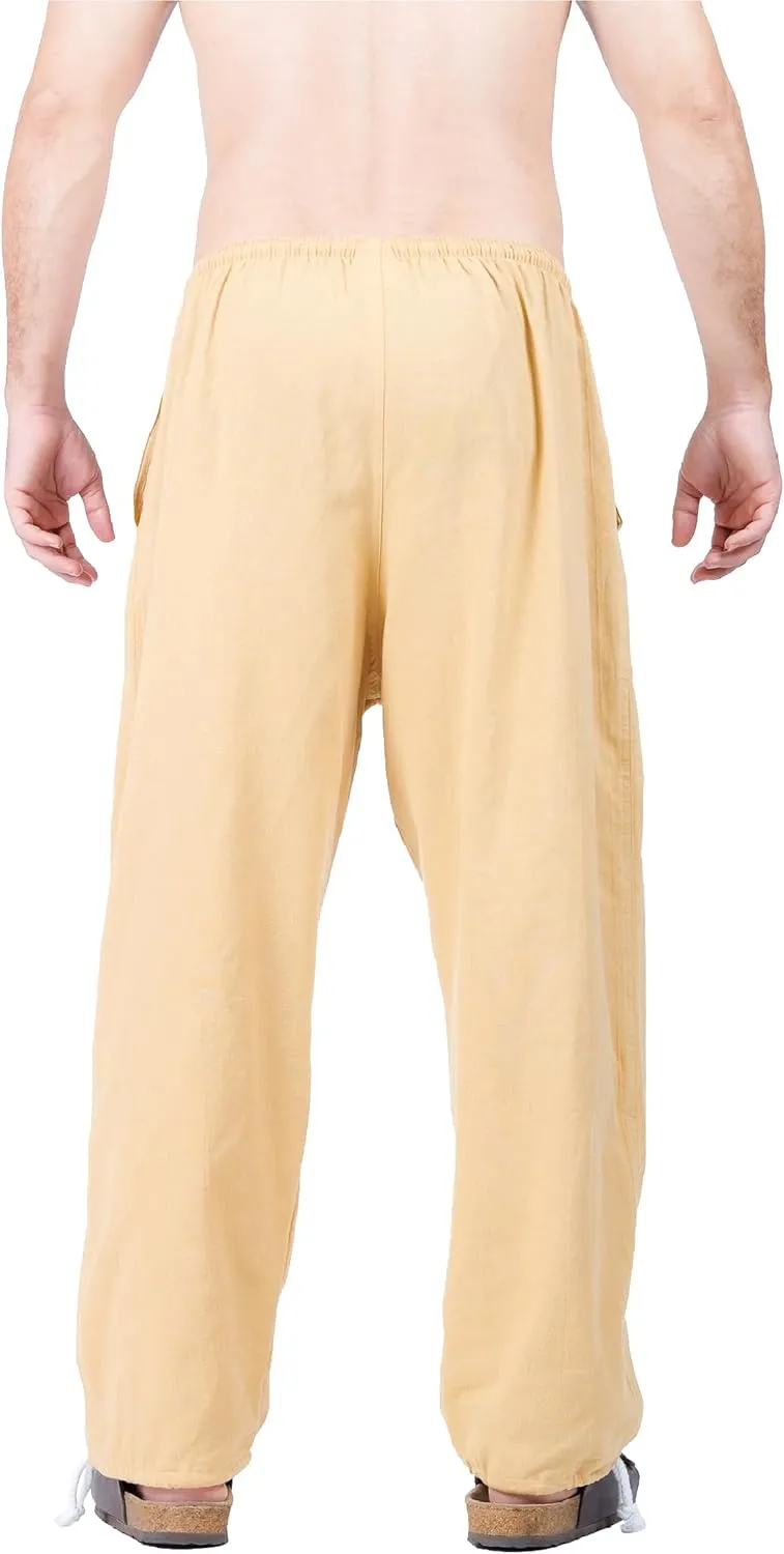 Baggy Sweatpants Men Cotton, Drawstring Lounge Pants, Relaxed Fit, Ideal for Comfort