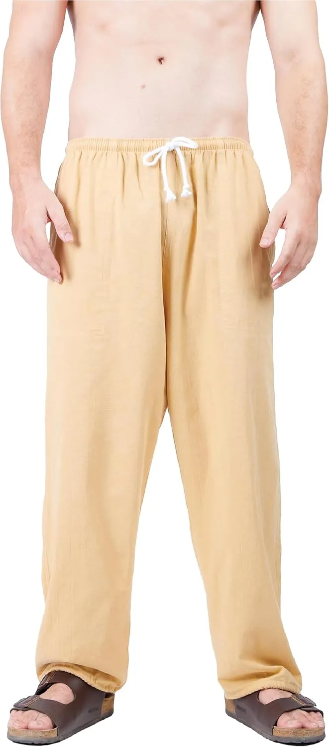 Baggy Sweatpants Men Cotton, Drawstring Lounge Pants, Relaxed Fit, Ideal for Comfort