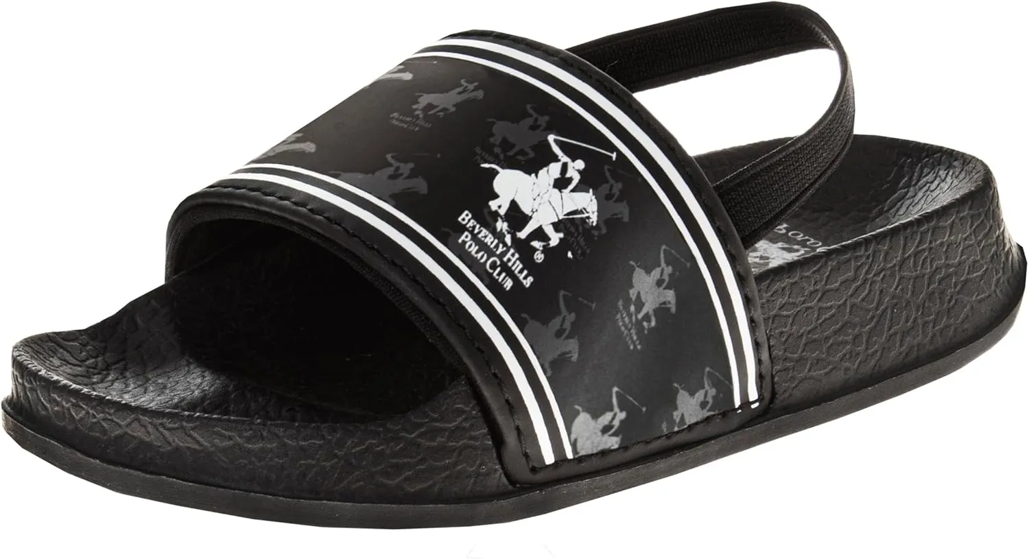Beverly Hills Polo Club Boy's Slides Comfortable Non-Slip Sandals (Toddler-Big Kid)