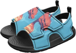 Boys Sandals Summer Kids Shoes Fire Dragon Print Open Toe Sport Outdoor Athletic Sandals Quick Dry Water Shoes