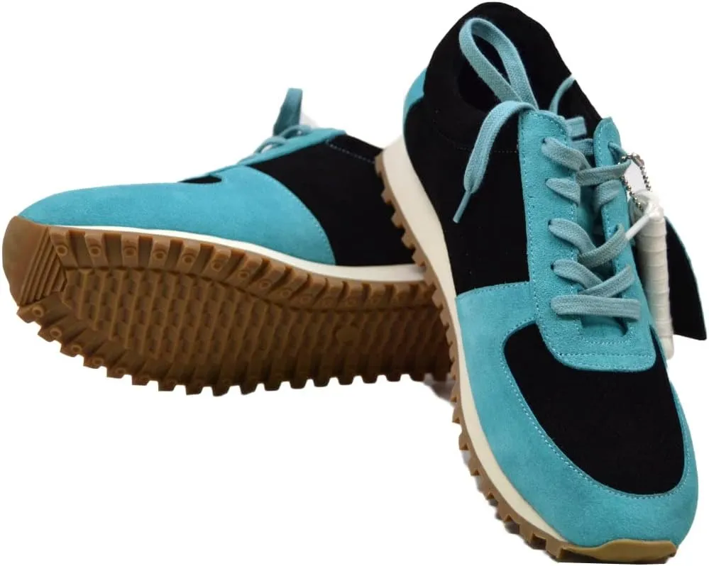 British Walker Surrey Designer Mens Sneakers, Vintage Lace Up, Handcrafted with Leather & Suede, Dual fit Technology for Extra Width