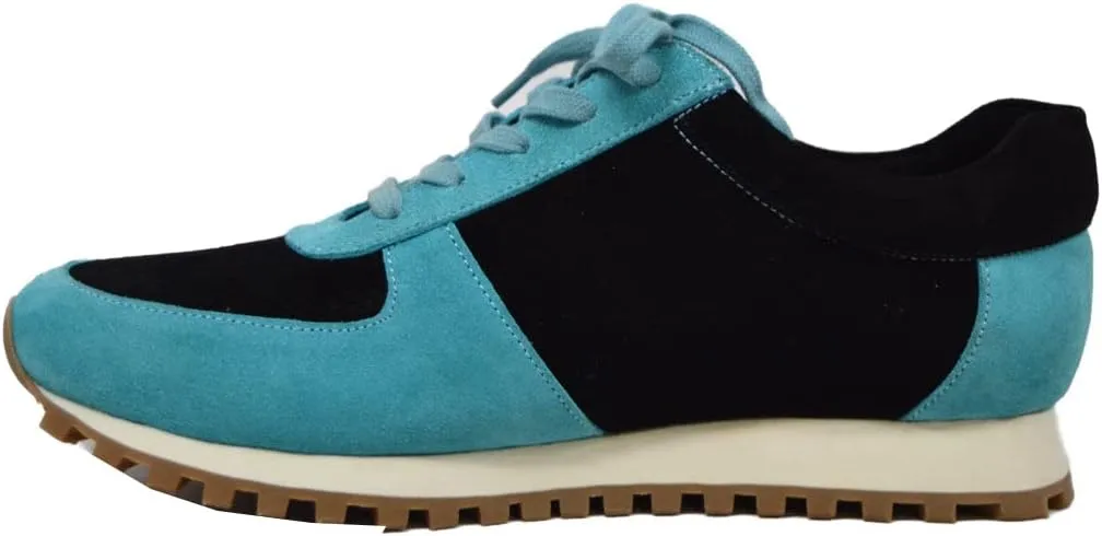 British Walker Surrey Designer Mens Sneakers, Vintage Lace Up, Handcrafted with Leather & Suede, Dual fit Technology for Extra Width