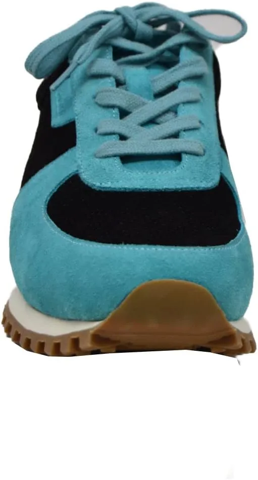 British Walker Surrey Designer Mens Sneakers, Vintage Lace Up, Handcrafted with Leather & Suede, Dual fit Technology for Extra Width