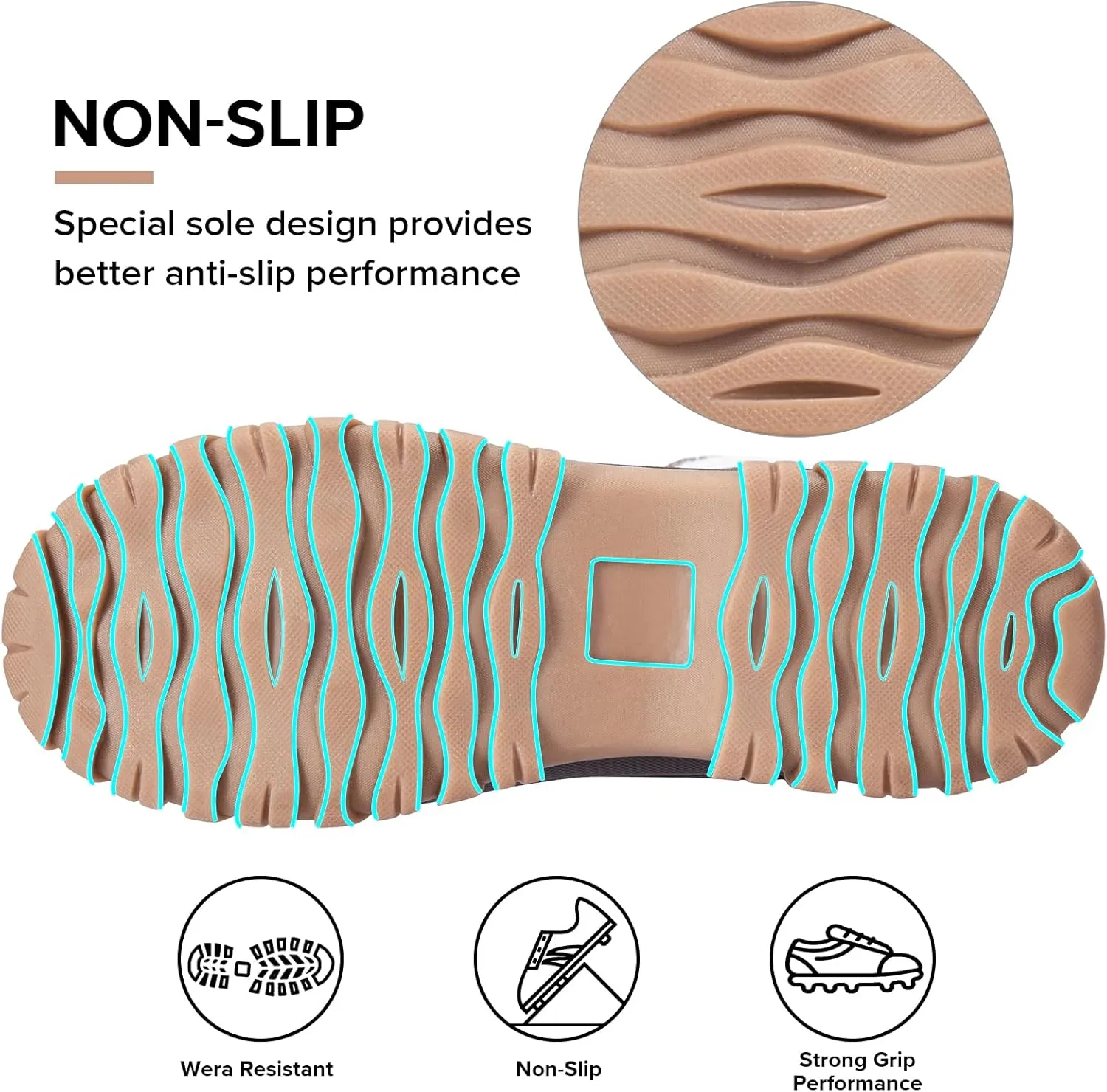 CAMEL CROWN Snow Boots for Women - Waterproof Booties with Warm Fur Lined Lace-up Shoes for Winter Outdoor