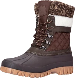 CAMEL CROWN Snow Boots for Women - Waterproof Booties with Warm Fur Lined Lace-up Shoes for Winter Outdoor