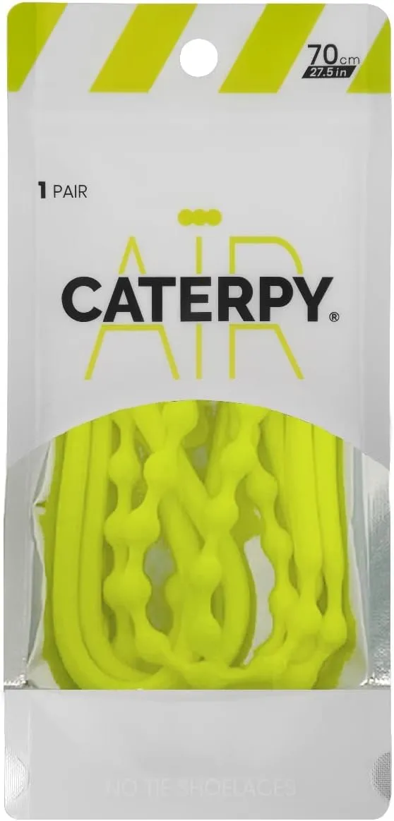 Caterpy AIR - Ultimate Elastic No-Tie Shoelaces | Custom Fit, Comfortable, Easy Install | For Adults, Kids, & Casual Wear