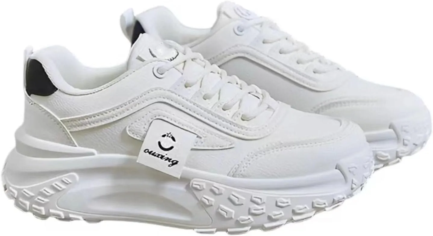 Chunky Sneakers for Women Walking Shoes with 1.8-Inch Thick Sole - Comfortable and Versatile