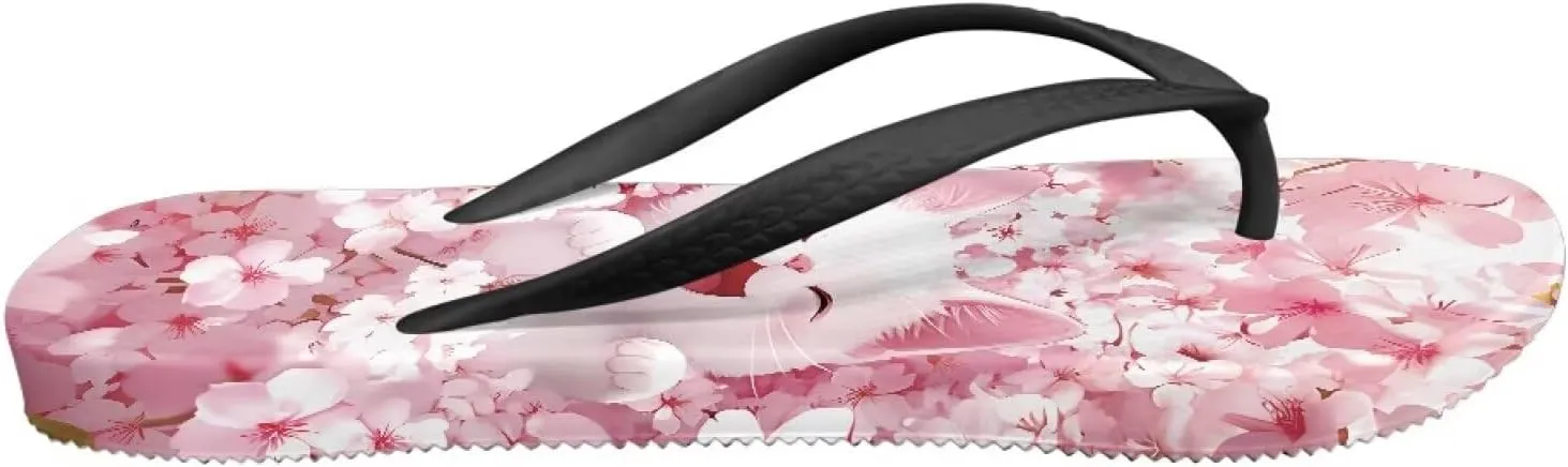 Classic Slip On Outdoor Flip Flops Sandals Mother Woman Comfortable Anti-Slip Party Slippers Sandals for Parks Travel Size 5.5-9.5 Black Sole