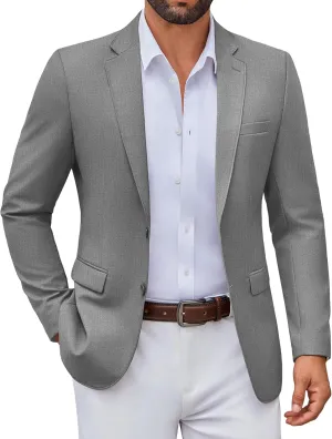 COOFANDY Men's Casual Blazer Lightweight Sport Coats Two Buttons Slim Fit Suit Jacket for Business Wedding Dress