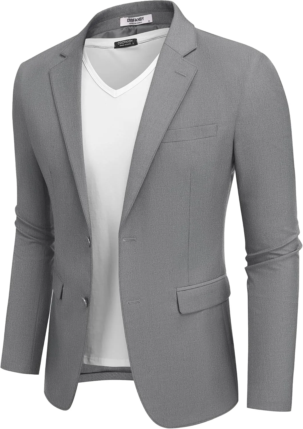 COOFANDY Men's Casual Blazer Lightweight Sport Coats Two Buttons Slim Fit Suit Jacket for Business Wedding Dress