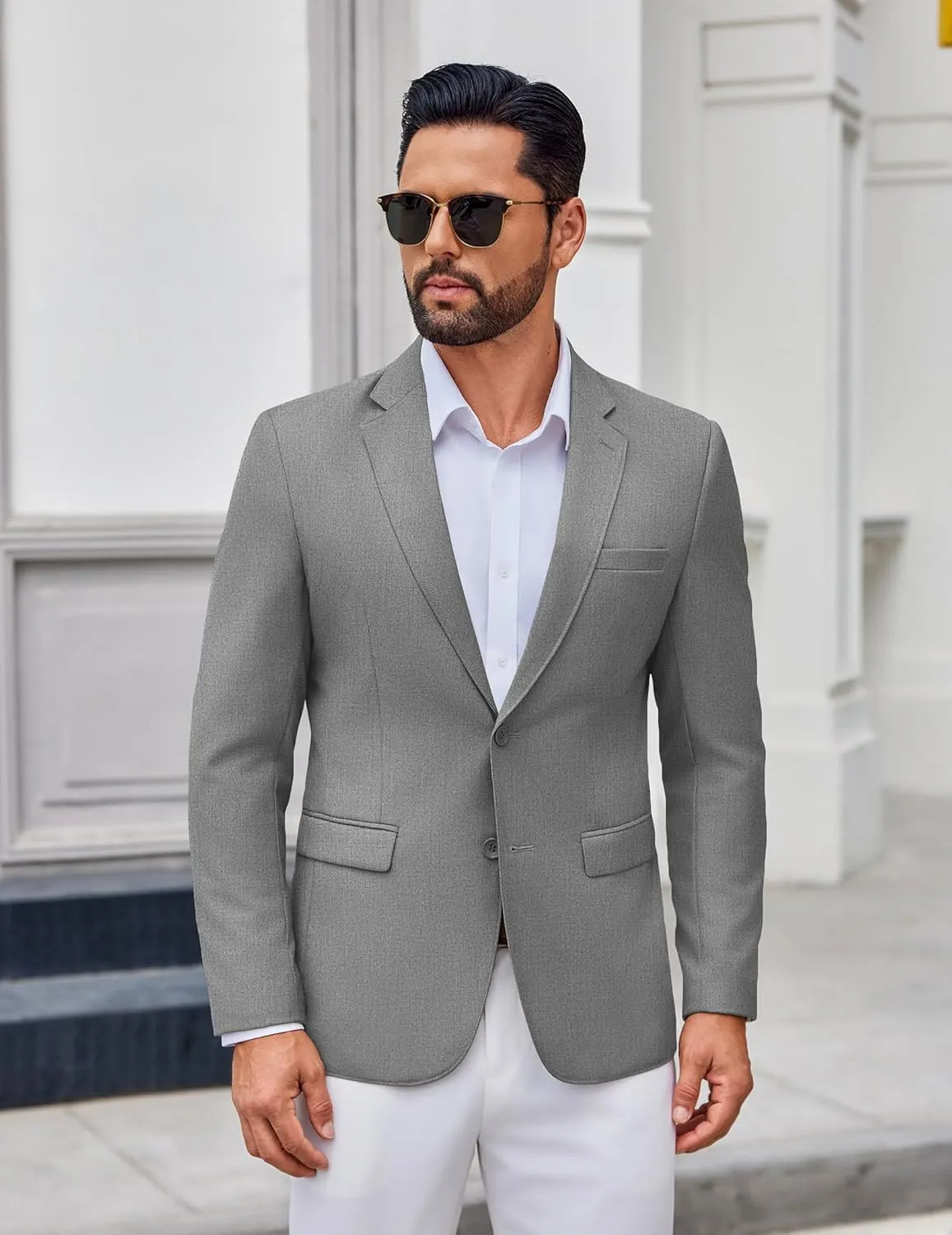 COOFANDY Men's Casual Blazer Lightweight Sport Coats Two Buttons Slim Fit Suit Jacket for Business Wedding Dress