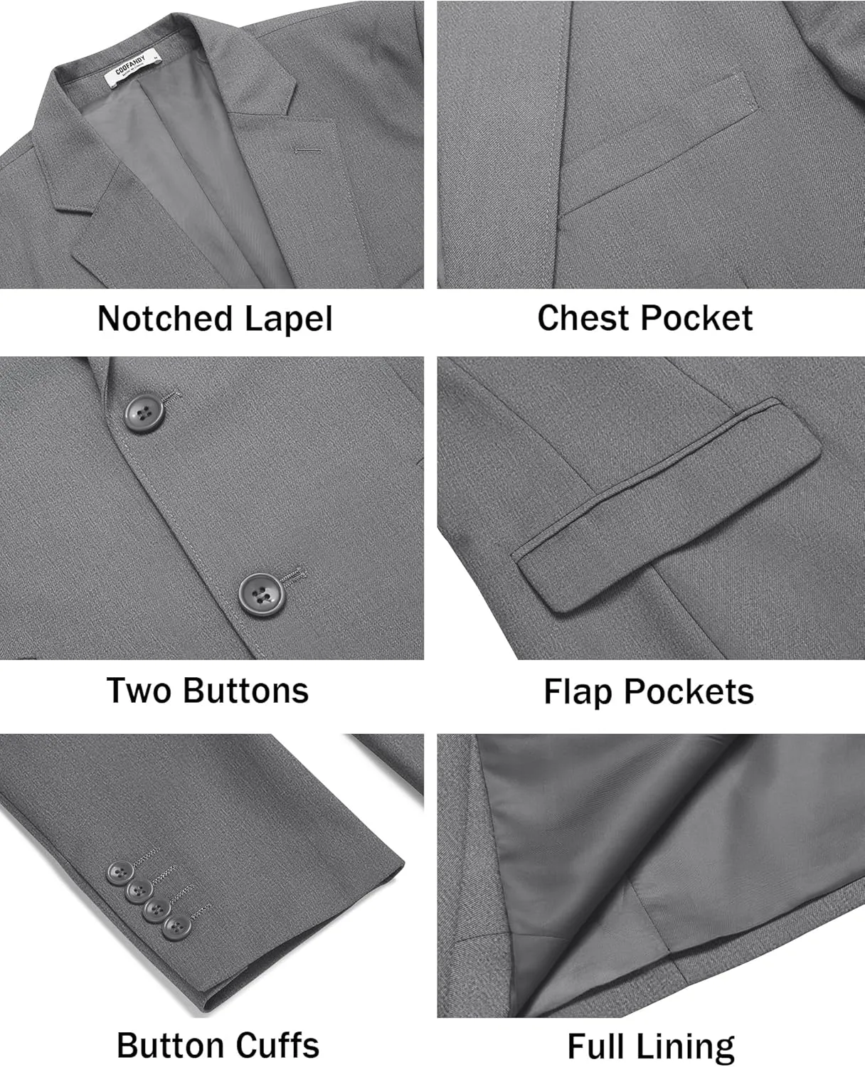 COOFANDY Men's Casual Blazer Lightweight Sport Coats Two Buttons Slim Fit Suit Jacket for Business Wedding Dress