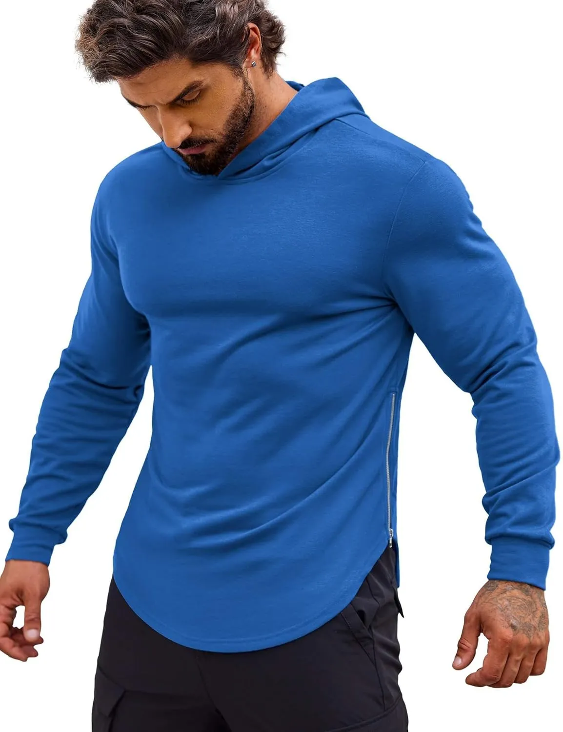 COOFANDY Men's Workout Sweatshirts Long Sleeve Muscle Fit Athletic Gym Hoodies Pullover