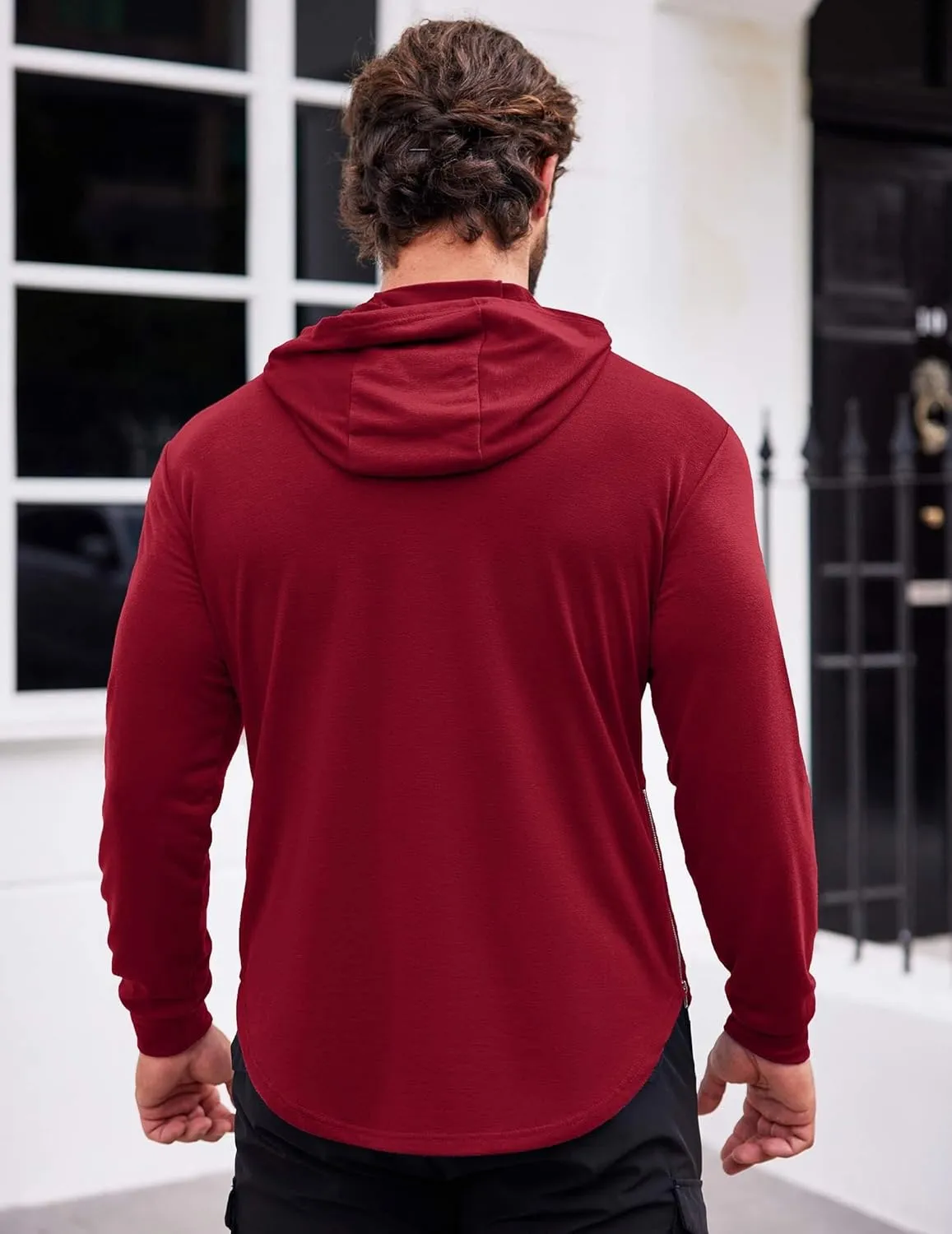 COOFANDY Men's Workout Sweatshirts Long Sleeve Muscle Fit Athletic Gym Hoodies Pullover