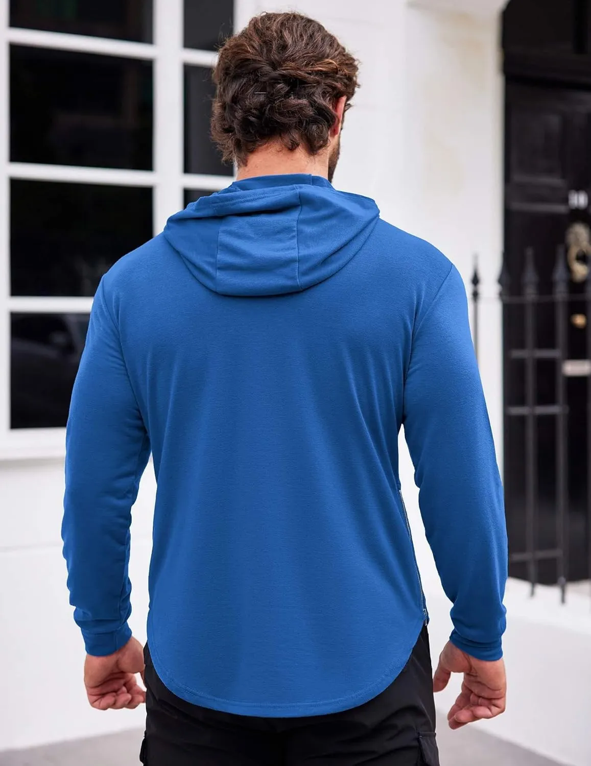 COOFANDY Men's Workout Sweatshirts Long Sleeve Muscle Fit Athletic Gym Hoodies Pullover