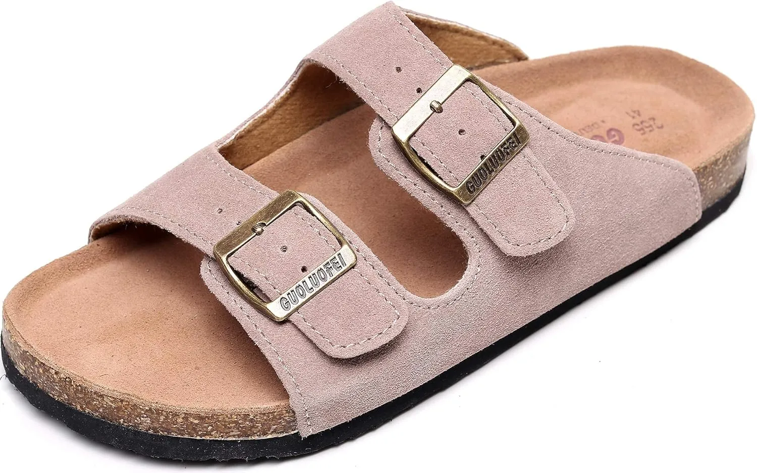 Cork Sandals Women With Arch Support, Comfortable Summer Beach Sandals For Women/Girls/Ladies,Leather Slide Shoes For Women
