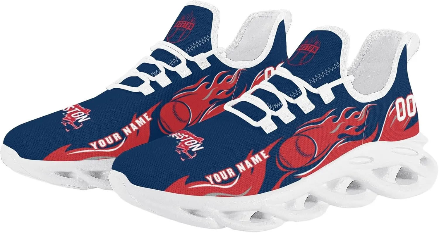 Custom Baseball Flex Control Sneakers Personalized Fan Men's Breathable Name Number Gift Workout Athletic Gym Slip-on Shoes