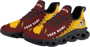 Custom Football Flex Control Sneakers Personalized Fans Men's Breathable Name Number Gifts Workout Athletic Gym Slip-on Shoes