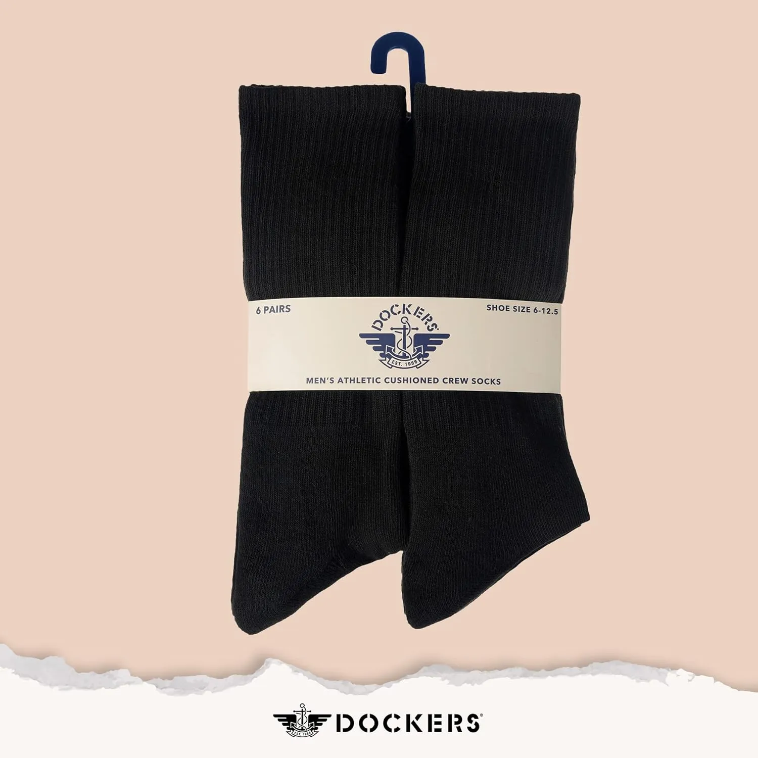 DOCKERS Men's Performance Socks - 3-Pairs and 6-Pairs Athletic and Dress Crew Socks for Men