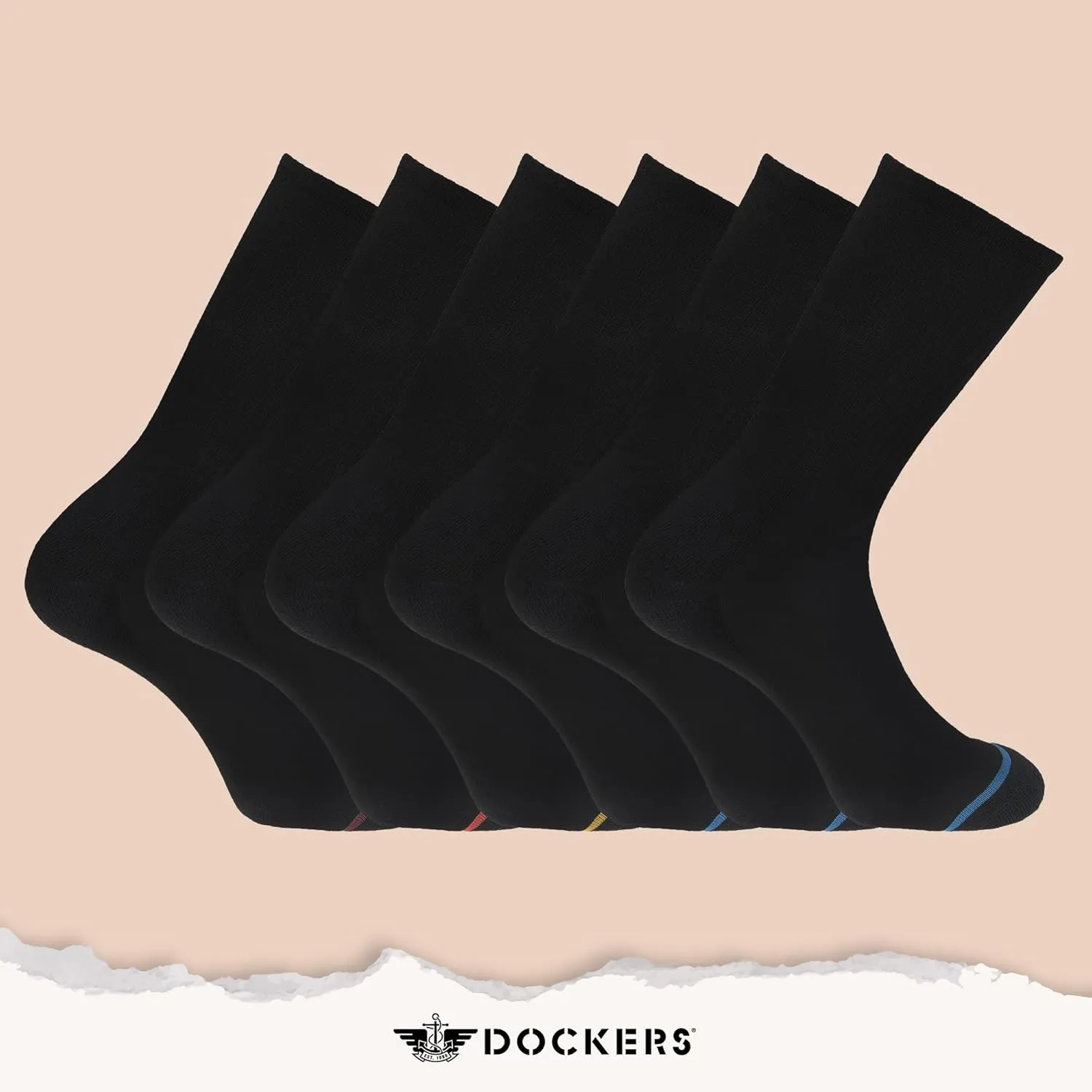 DOCKERS Men's Performance Socks - 3-Pairs and 6-Pairs Athletic and Dress Crew Socks for Men