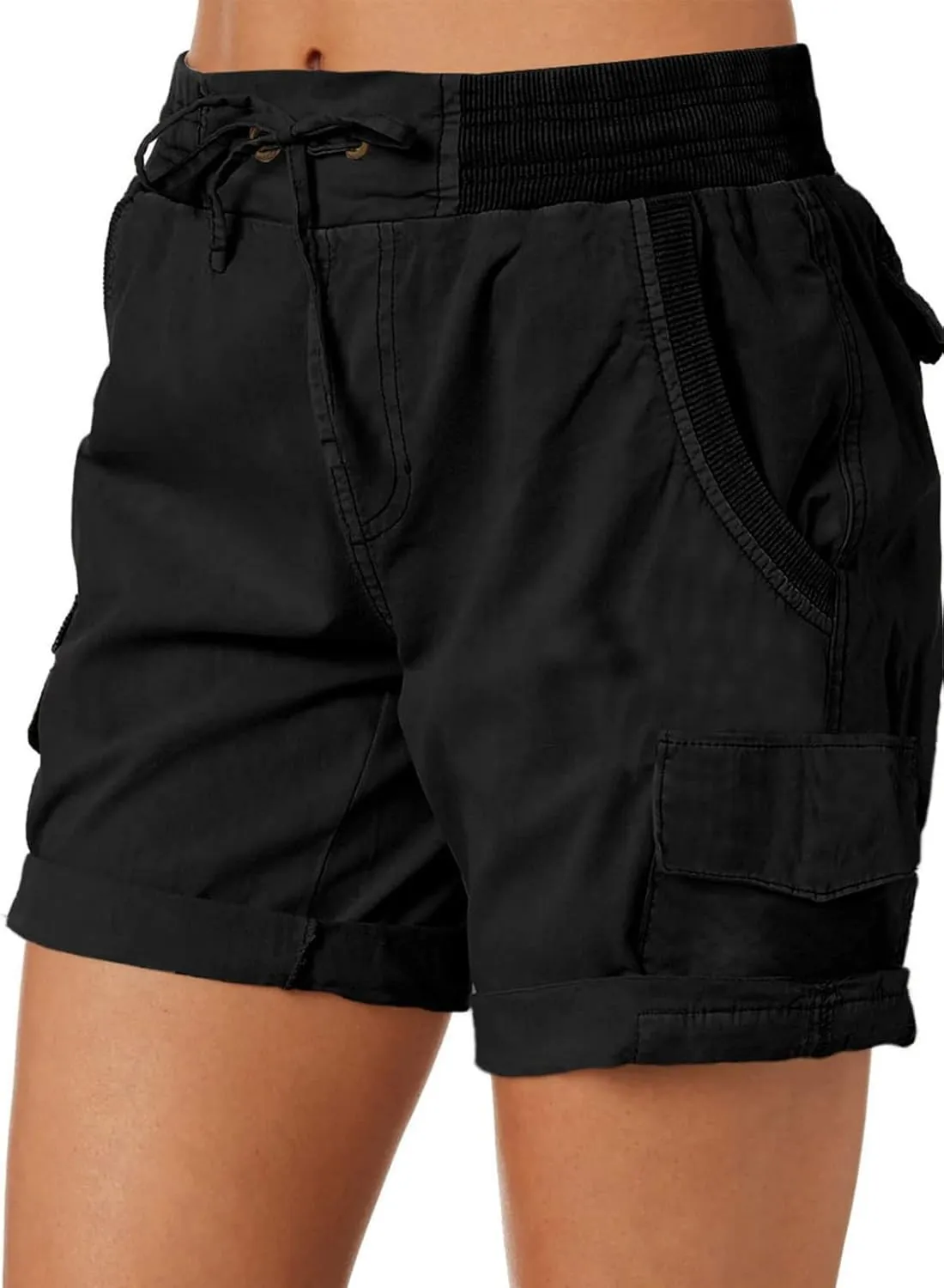 Dokotoo Womens Relaxed Fit High Waist Casual 4 Pocketed 2025 Hiking Outdoor Summer Shorts S-XL