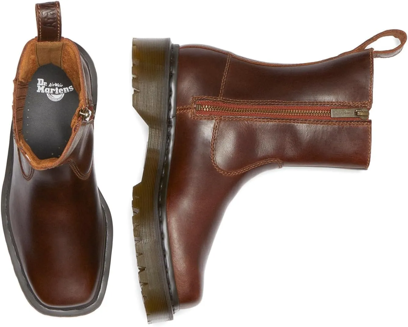 Dr. Martens Women's Amaayah Lo Leather Bex Pull-on Boots Fashion