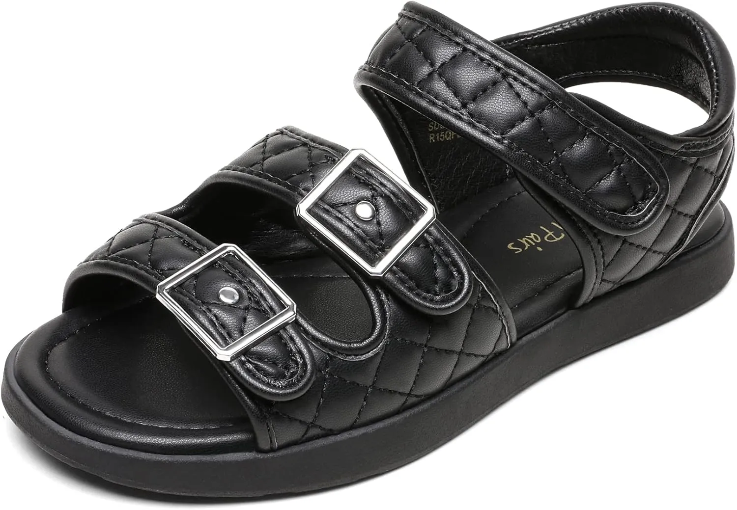 DREAM PAIRS Girls Sandals Open Toe Summer Shoes with Adjustable Strap Buckle Toddler/Little Kid