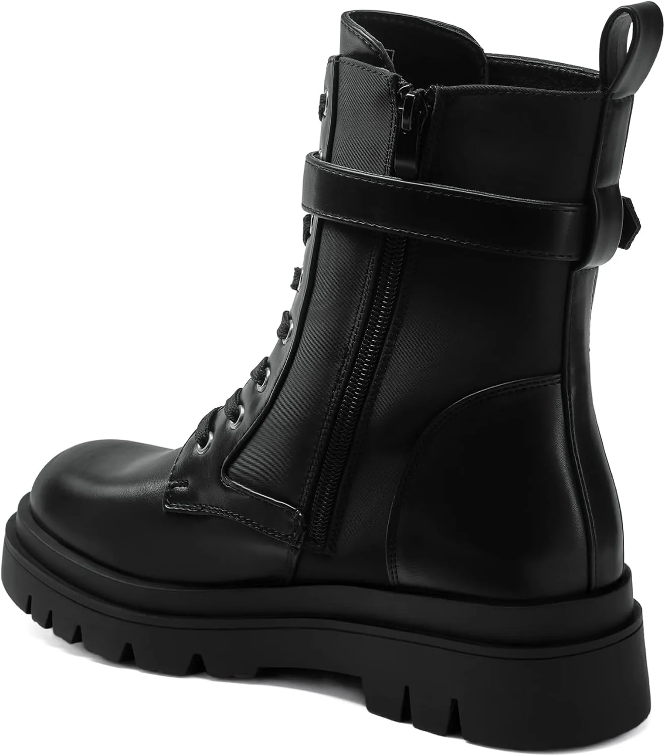 DREAM PAIRS Women's Chelsea Platform Combat Boots Lace Up Lug Sole Buckle Ankle Booties Shoes