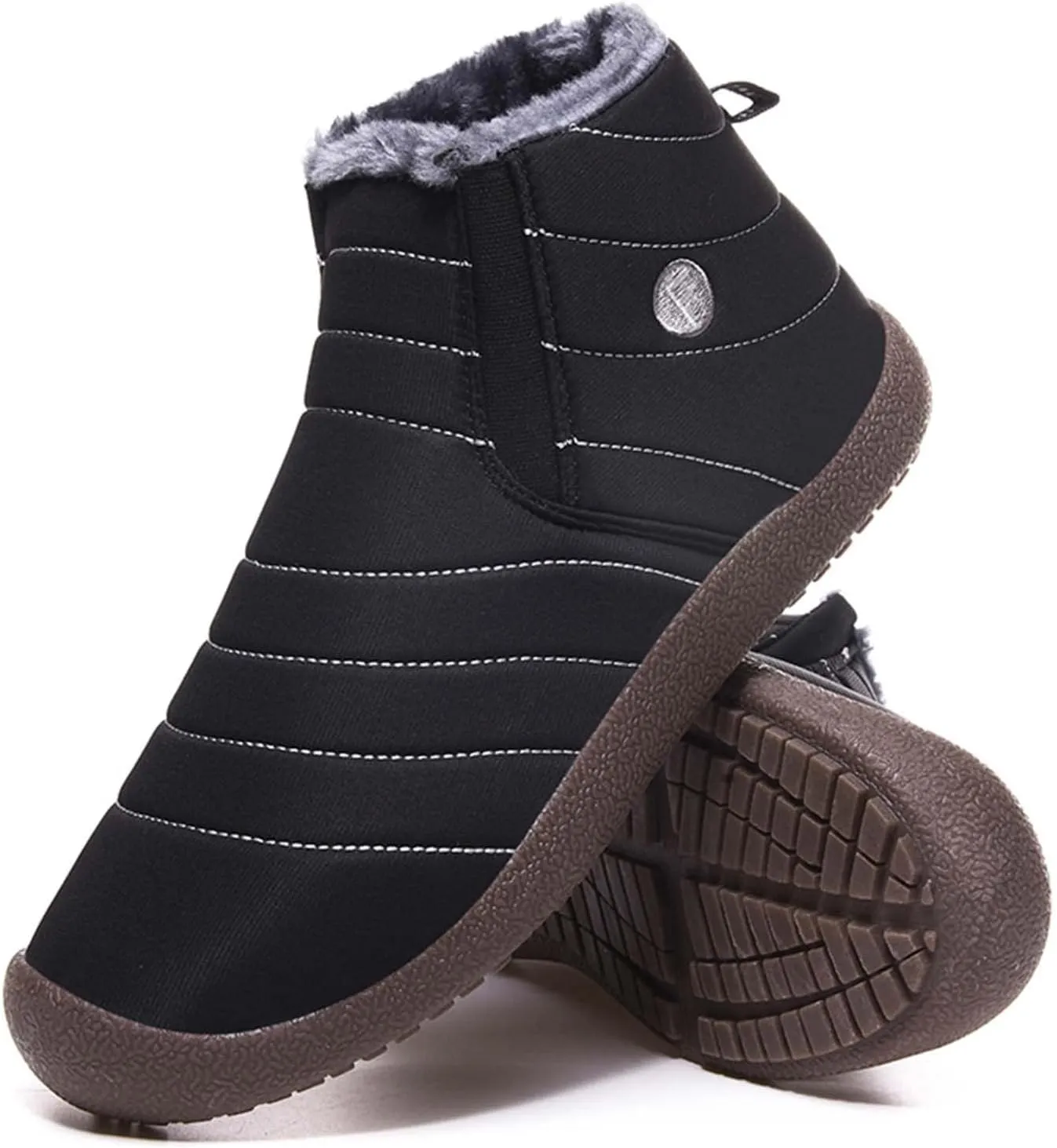 Eliogn Boys Girls Snow Boots Winter Warm High-Top Shoes Outdoor Sports Non-Slip Hiking Shoes Winter Shoes Antiskid Boots for Kids