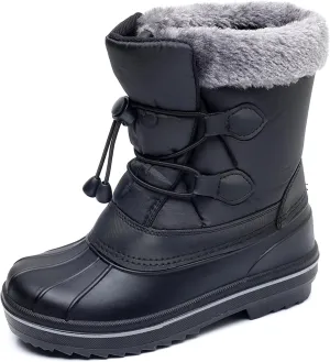Felabo Kids Snow Boots for Boys and Girls – Insulated Water Resistant Non Slip Easy On Winter Boots (Toddler/Little Kid/Big Kid)