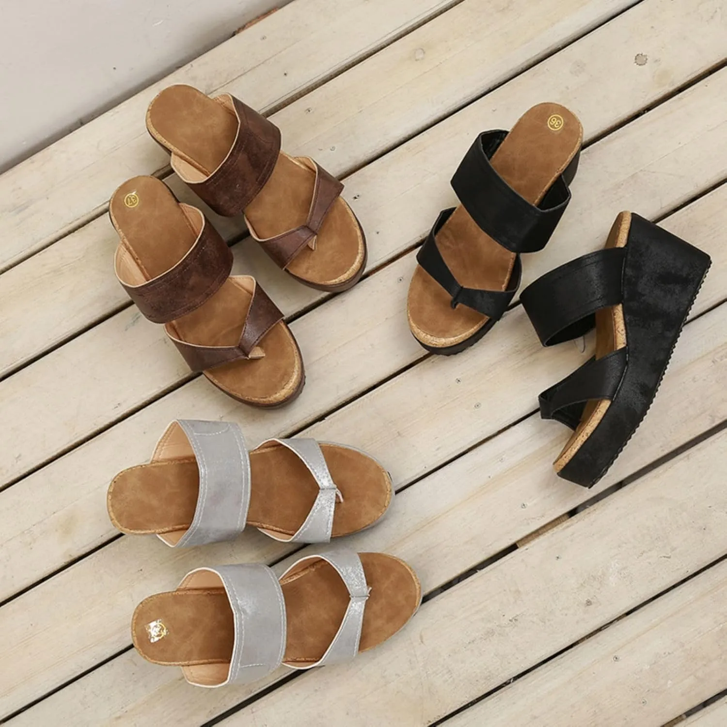 Flip Flops for Women Slip On Platform Wedge Slippers Comfortable Soft Cushion Clip Toe Sandals Fashion Beach Walking Casual Shoes Slip On Indoor Outdoor