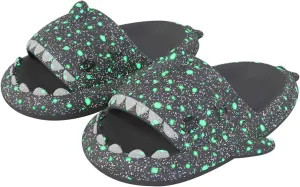 Galaxy Shark Slides Glow in the Dark for Men and Women, Cloud Shark Slides Beach Sandals Luminous Shark Slippers