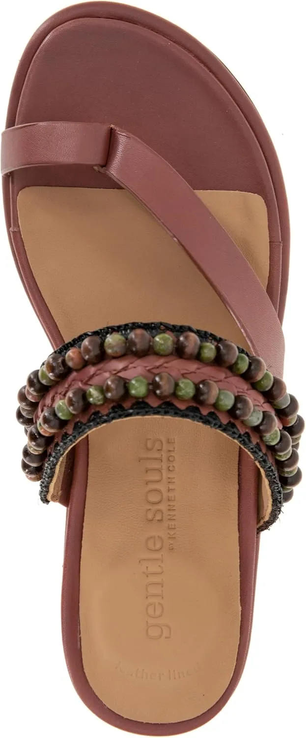 Gentle Souls by Kenneth Cole Women's Lentini Bead Flat Sandal