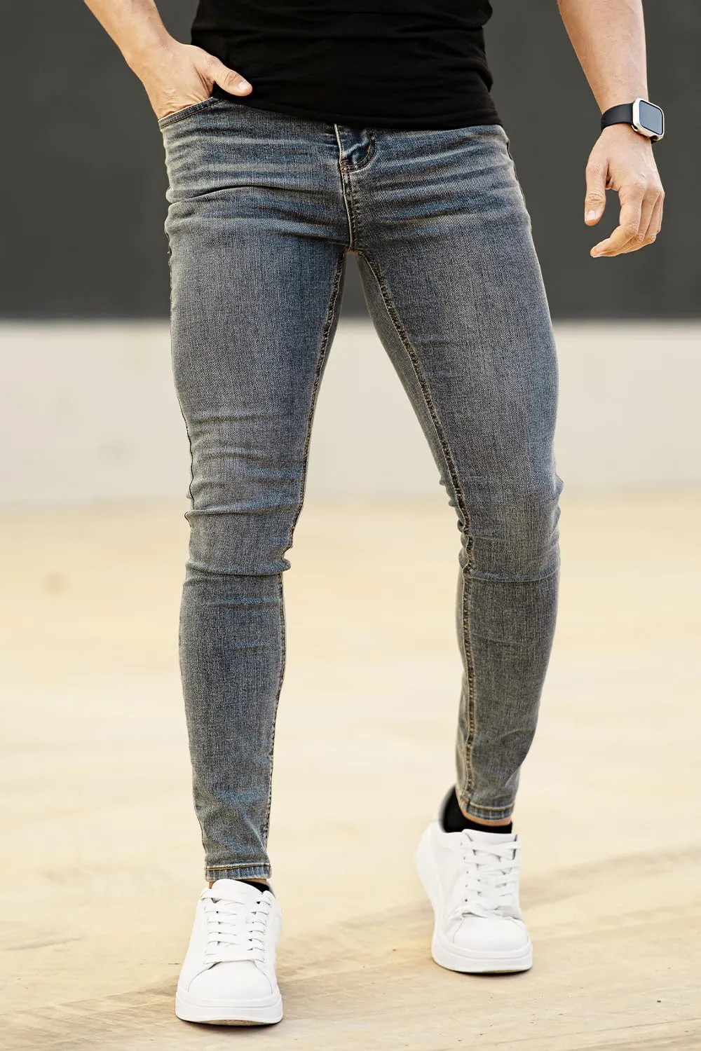 GINGTTO Men's Ripped Jeans Slim Fit Skinny Stretch Jeans Pants
