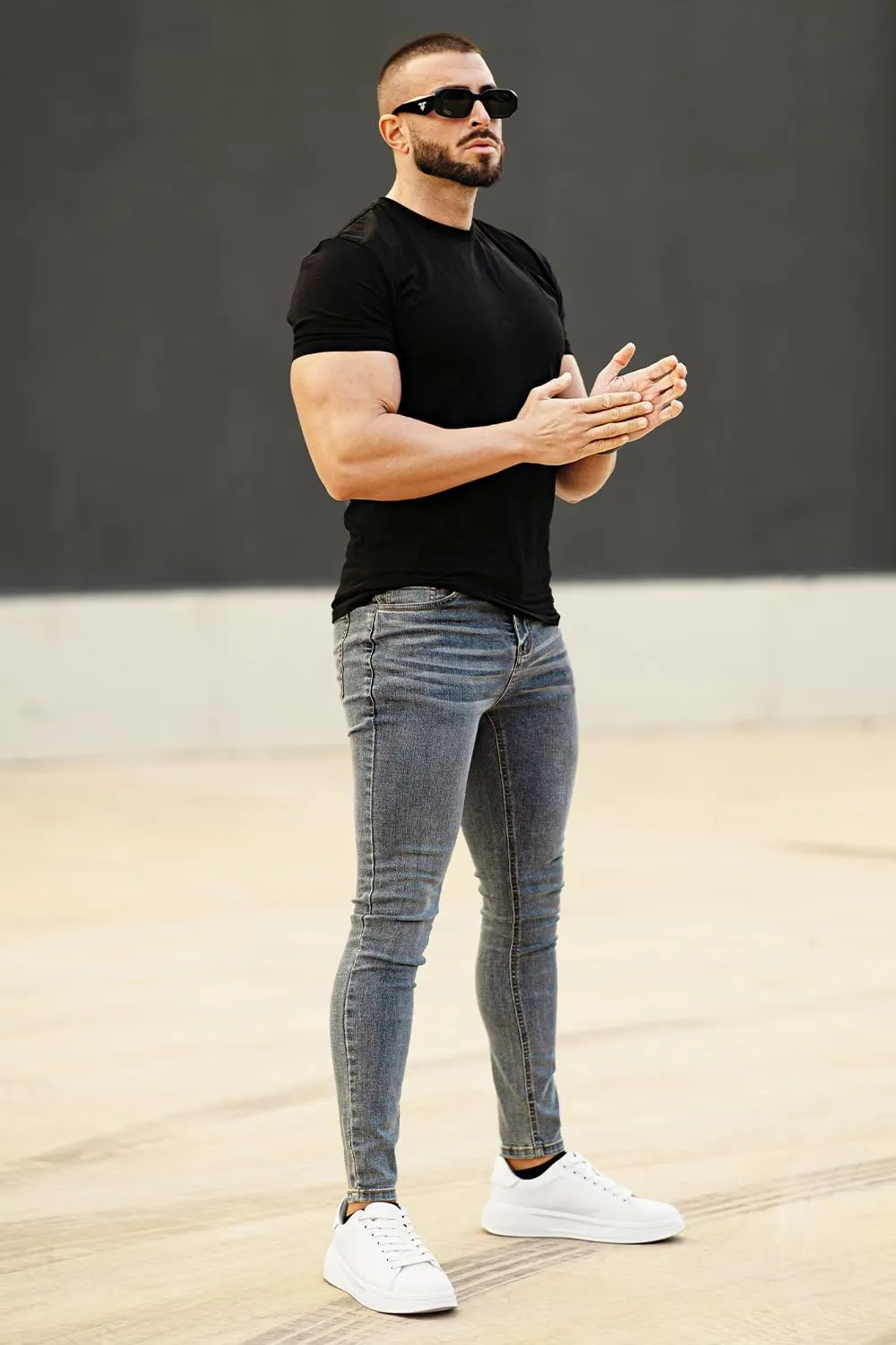 GINGTTO Men's Ripped Jeans Slim Fit Skinny Stretch Jeans Pants