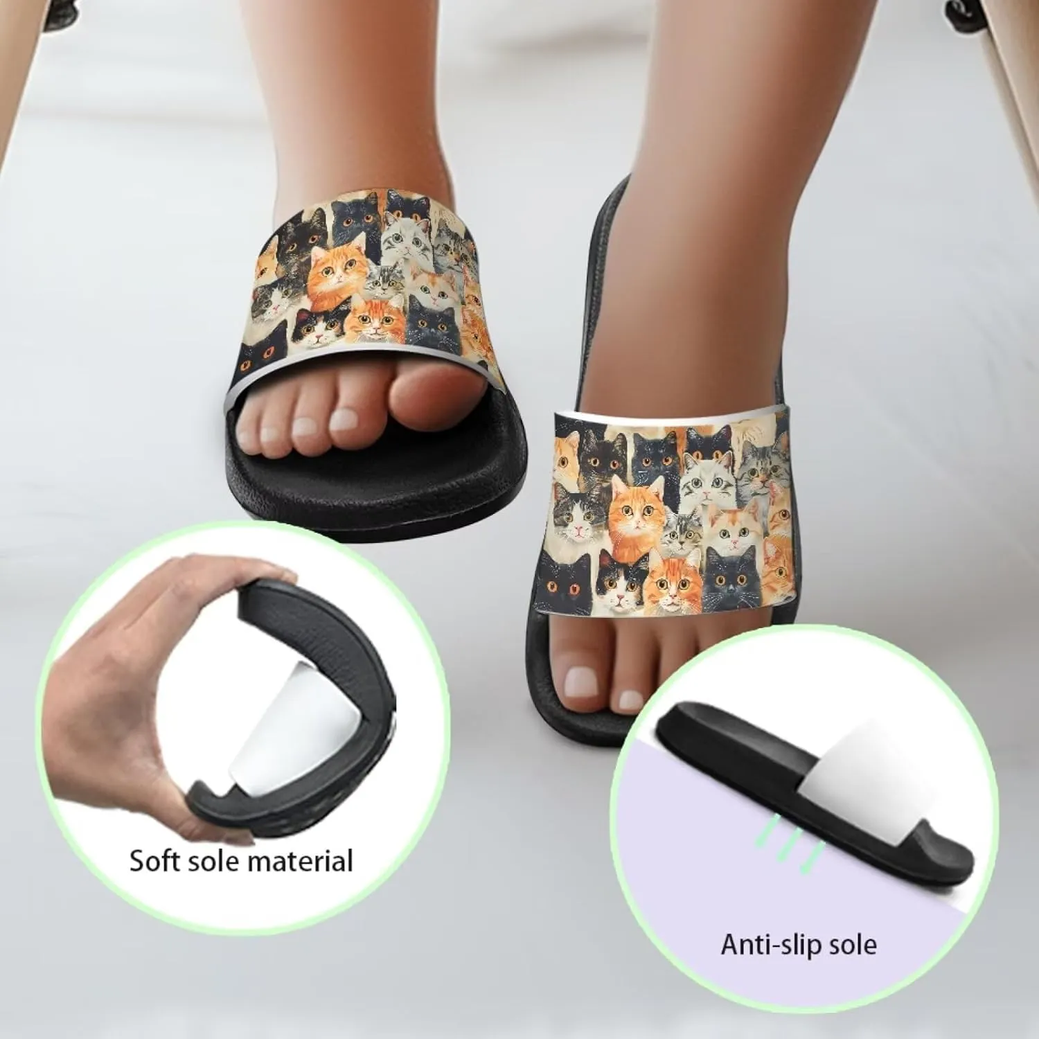 Girls Cloud Slides for Kids Cartoon Sandals Unisex Comfortable Non-slip Shower Shoes Thick Sole for Indoor & Outdoor Gifts