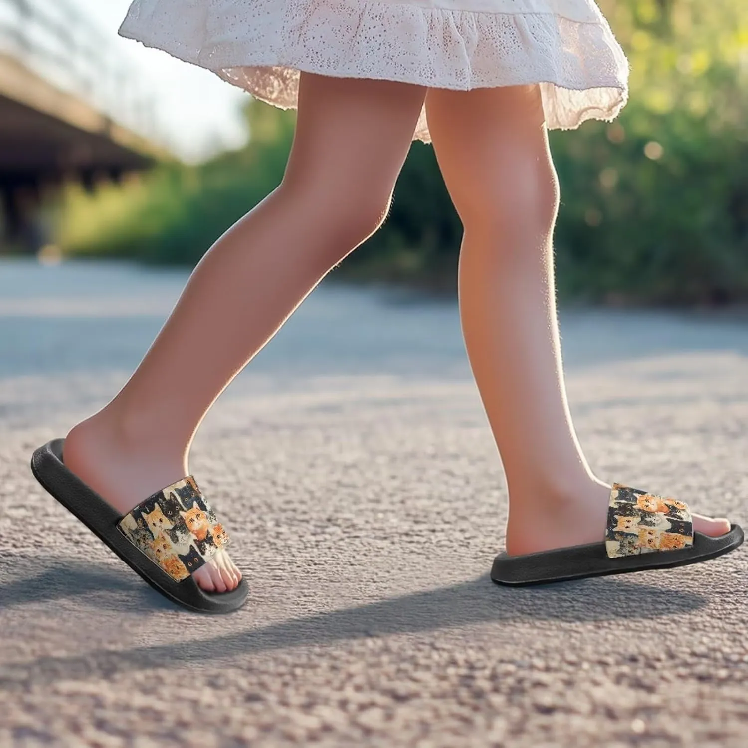Girls Cloud Slides for Kids Cartoon Sandals Unisex Comfortable Non-slip Shower Shoes Thick Sole for Indoor & Outdoor Gifts
