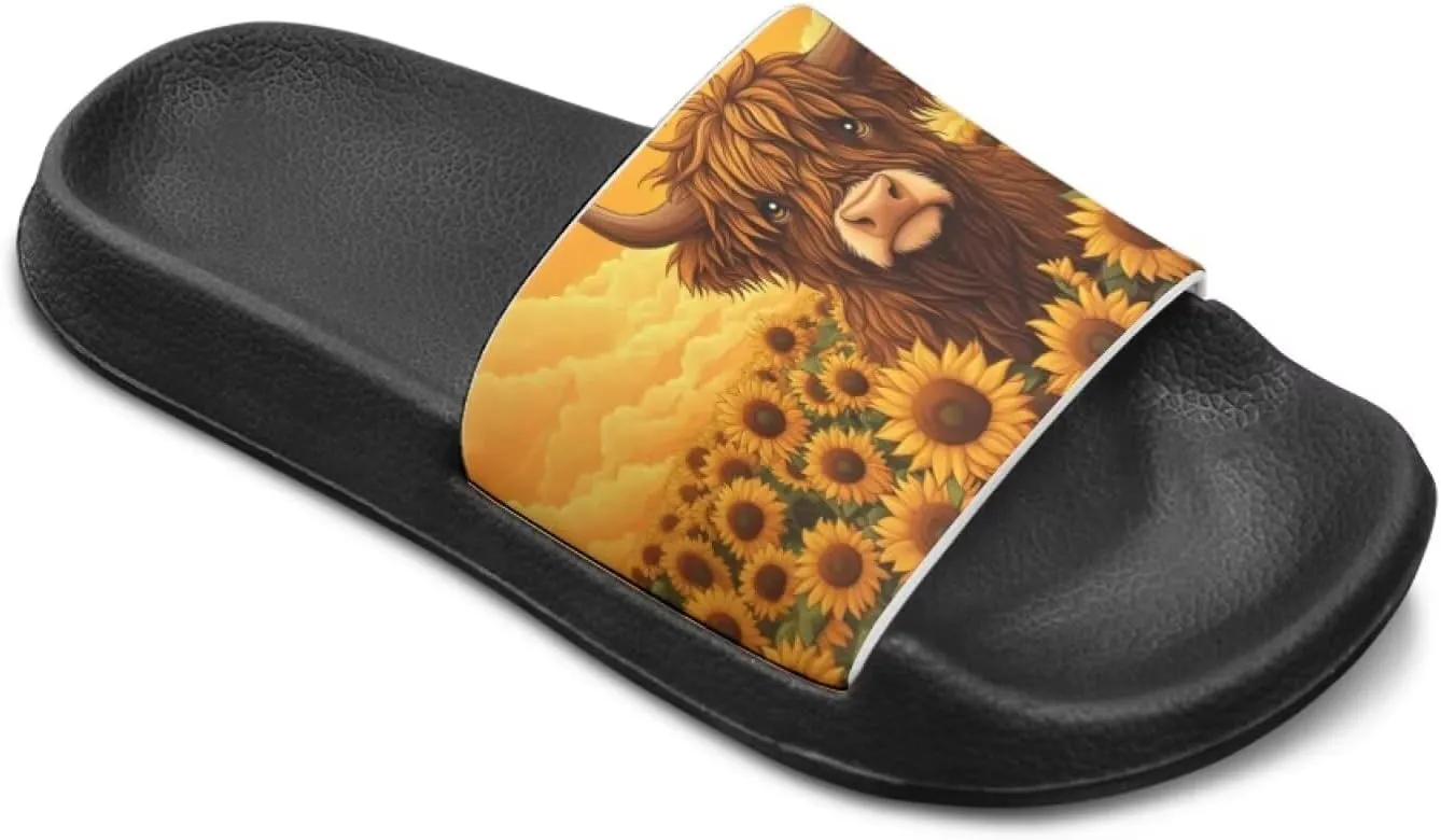 Girls Slip-On Sandals Lightweight Summer Slippers Non Slip Shower Shoes for Kids