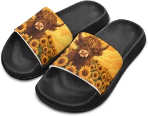 Girls Slip-On Sandals Lightweight Summer Slippers Non Slip Shower Shoes for Kids
