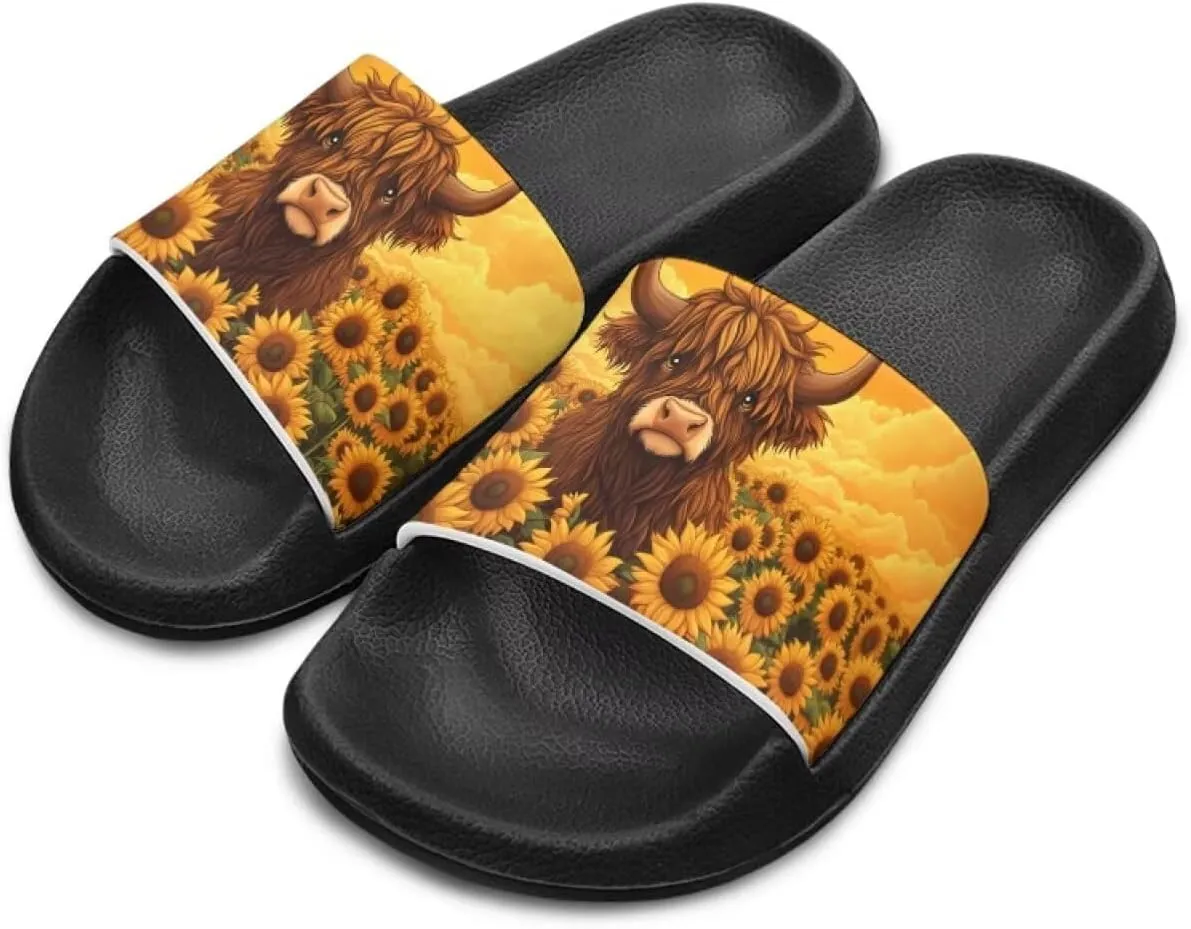 Girls Slip-On Sandals Lightweight Summer Slippers Non Slip Shower Shoes for Kids