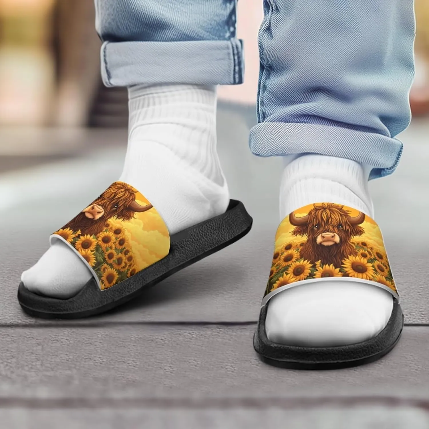 Girls Slip-On Sandals Lightweight Summer Slippers Non Slip Shower Shoes for Kids
