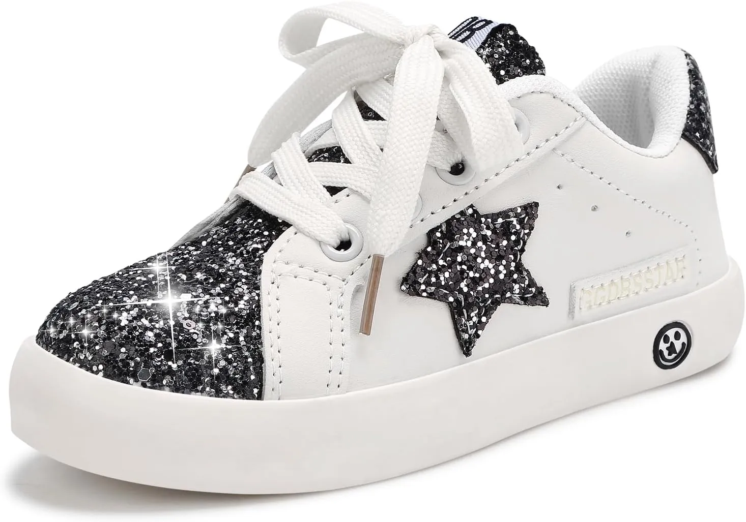 Girls Sneakers Glitter Tennis Shoes Lightweight Non-Slip Running Walking Shoes for Toddler/Little Kid/Big Kid