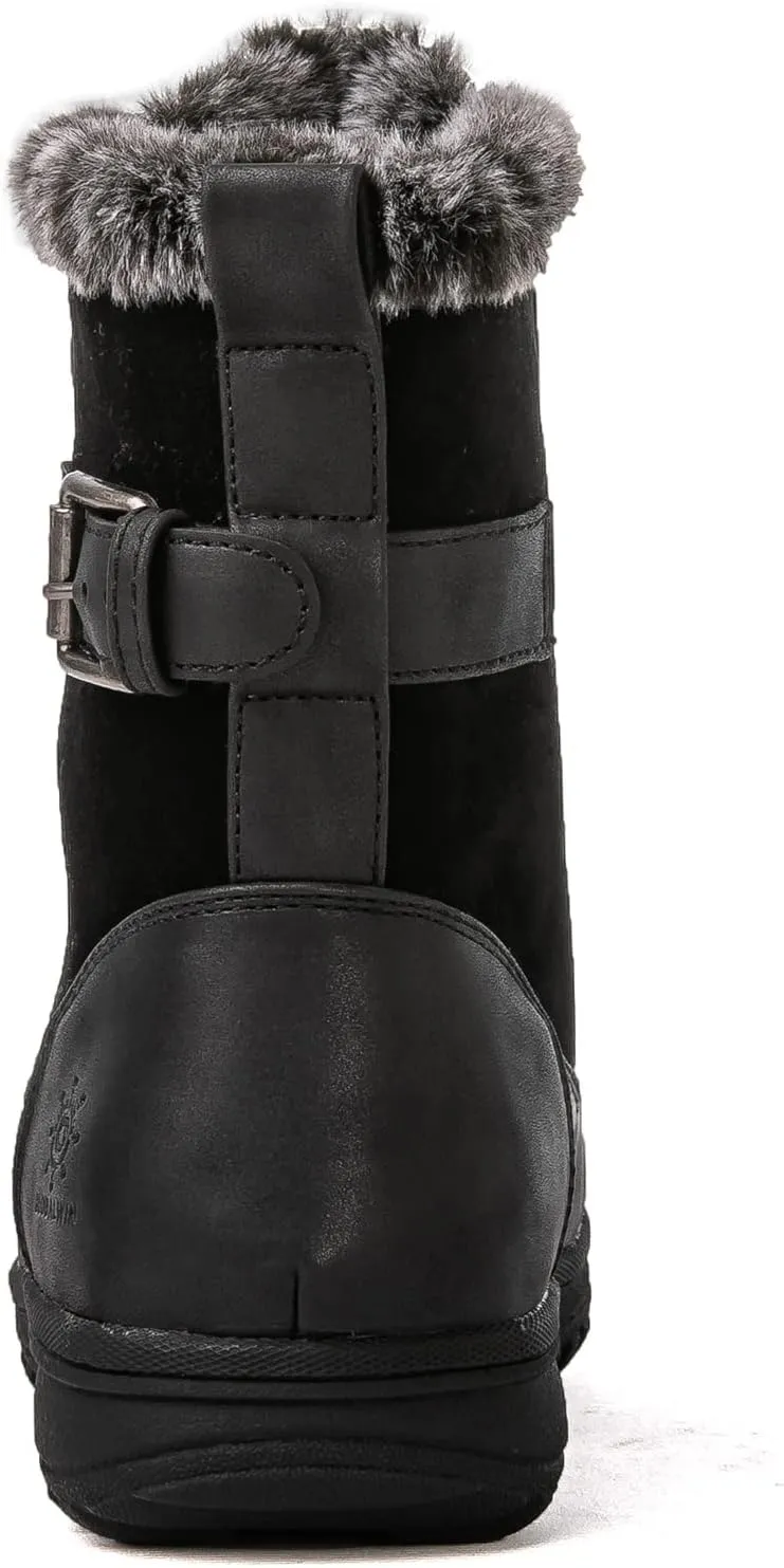 GLOBALWIN Women's Snow Boots Mid Calf Warm Winter Fashion Boots Comfortable Lace-UpWaterproof Boots Insulated Non-Slip Outdoor Shoes for Women