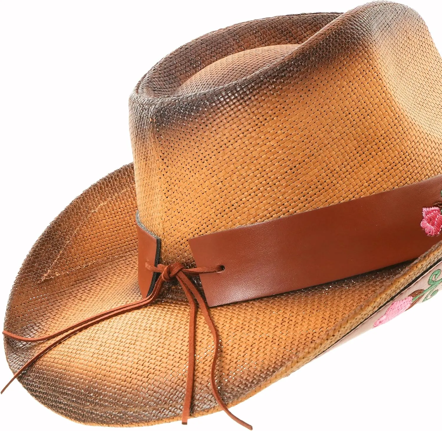 grinderPUNCH Western Outback Cowboy Hat Men's Women's Style Classic Straw Western Cowgirl Hat