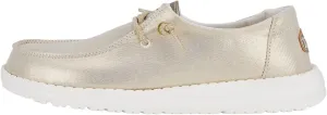 Hey Dude Women's Wendy Metallic Shine Gold Size 11 | Women's Shoes | Women Slip-on Loafers | Comfortable & Light-Weight